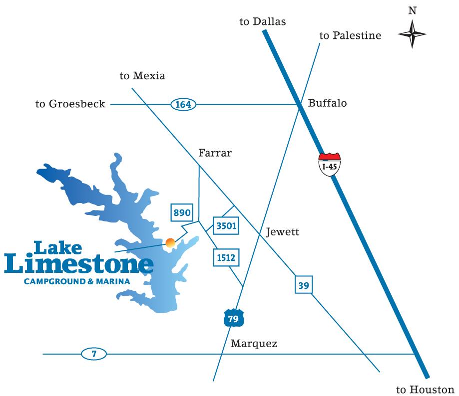 Map of Lake Limestone